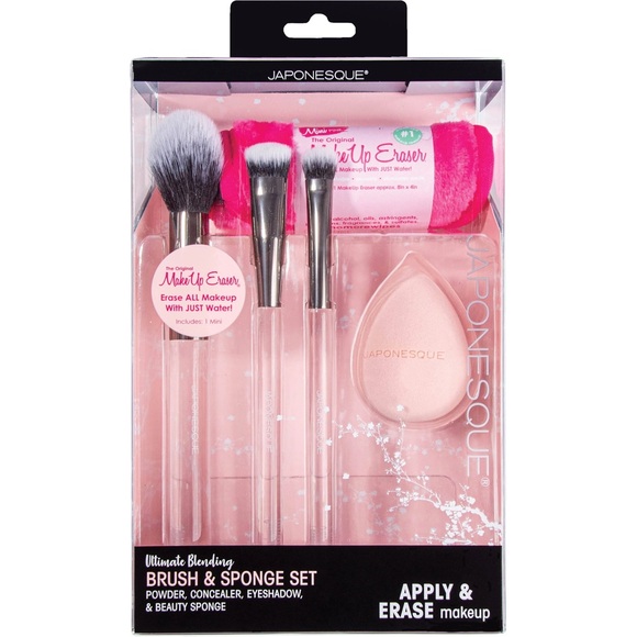 NIB - Japonesque Ultimate Blending Brush & Sponge Set w/ Original Makeup - Picture 1 of 6